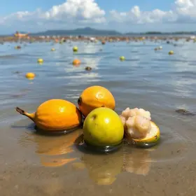 descarte de açaí