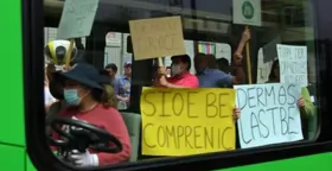 paralisação de rodoviários em Belém