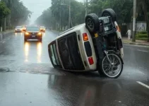 carro tomba na Doca em Belém