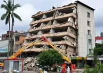 fachada de prédio desaba Belém