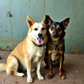Cães Warao abandonados