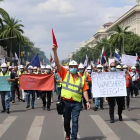 protesto na Avenida Liberdade