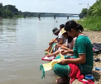 primeiro workshop fluvial de crochê